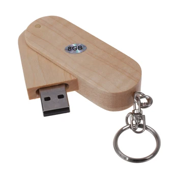 

rotatable USB 2.0 Flash Drive 8GB Wooden