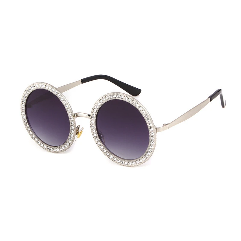 MYTL Luxury Metal Round Sunglasses Luxury Retro Round Sun Glasses Female Black Rhinestone Shades MYTL Luxury Metal Round Sunglasses Luxury Retro Round Sun Glasses Female Black Rhinestone Shades
