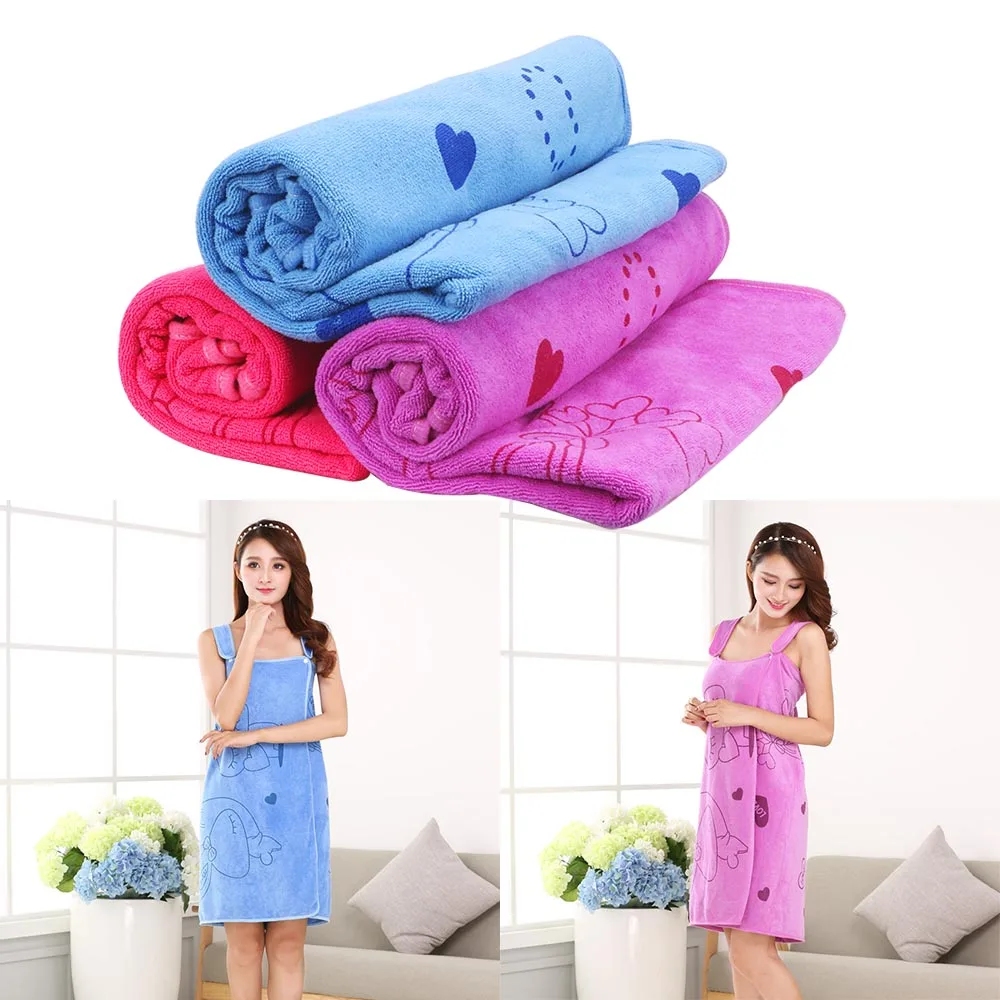 

Bath Towel Bathrobes for Bathing Beach Spa Gym Sports Microfiber Quick Dry 3 Solid Color Sexy Beach Dresses Wearable