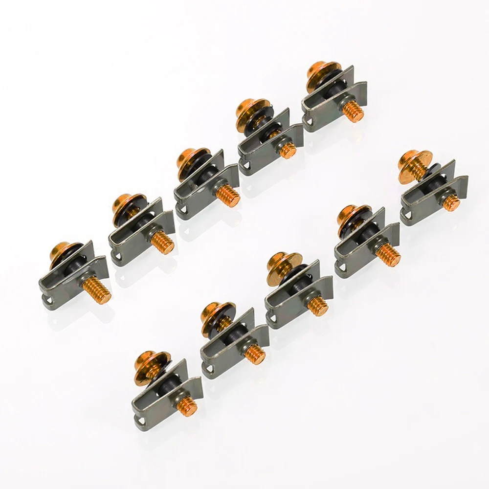

10pcs 5mm Aluminium Motorcycle M5 Fairing Bolts Set Fastener Clips Screw Nuts Kit Auto Accessories