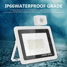 Reflector Floodlight Lamp Motion Sensor LED Flood Light 10/ 30/ 50/100W AC 165-265V Waterproof IP66 Led Spot Outdoor Light