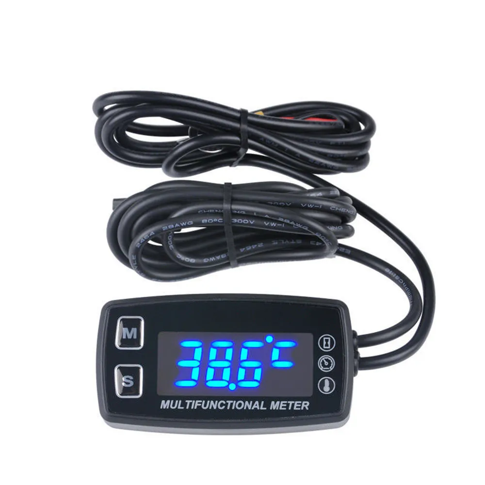 

Waterproof LED Screen Multifunctional Motorcycle Digital Tachometer Thermometer Motorcycle Portable Thermometer
