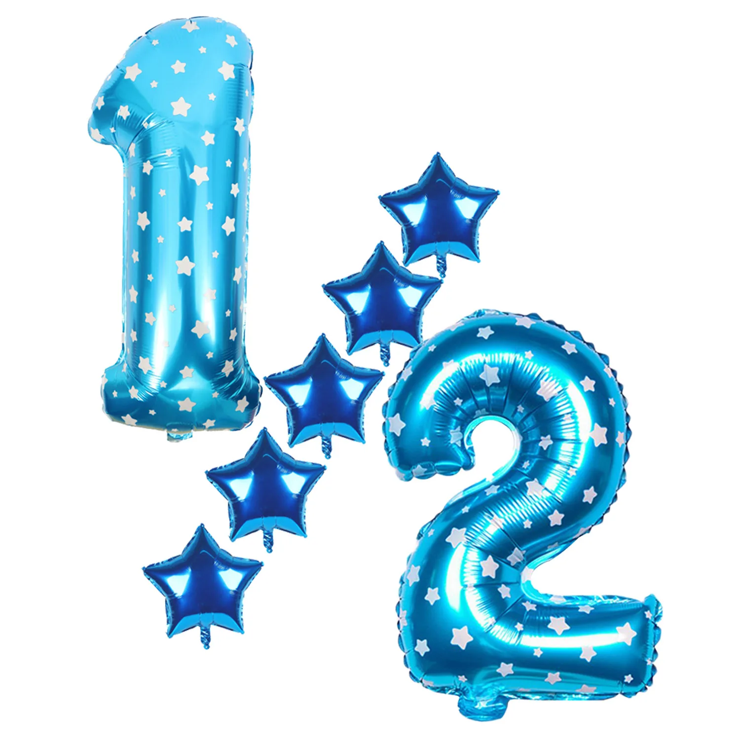 Amawill 1/2 год, голубые латексные воздушные шары на день рождения, 6 месяцев, баннеры на день рождения, украшения для девочек/мальчиков, 7D