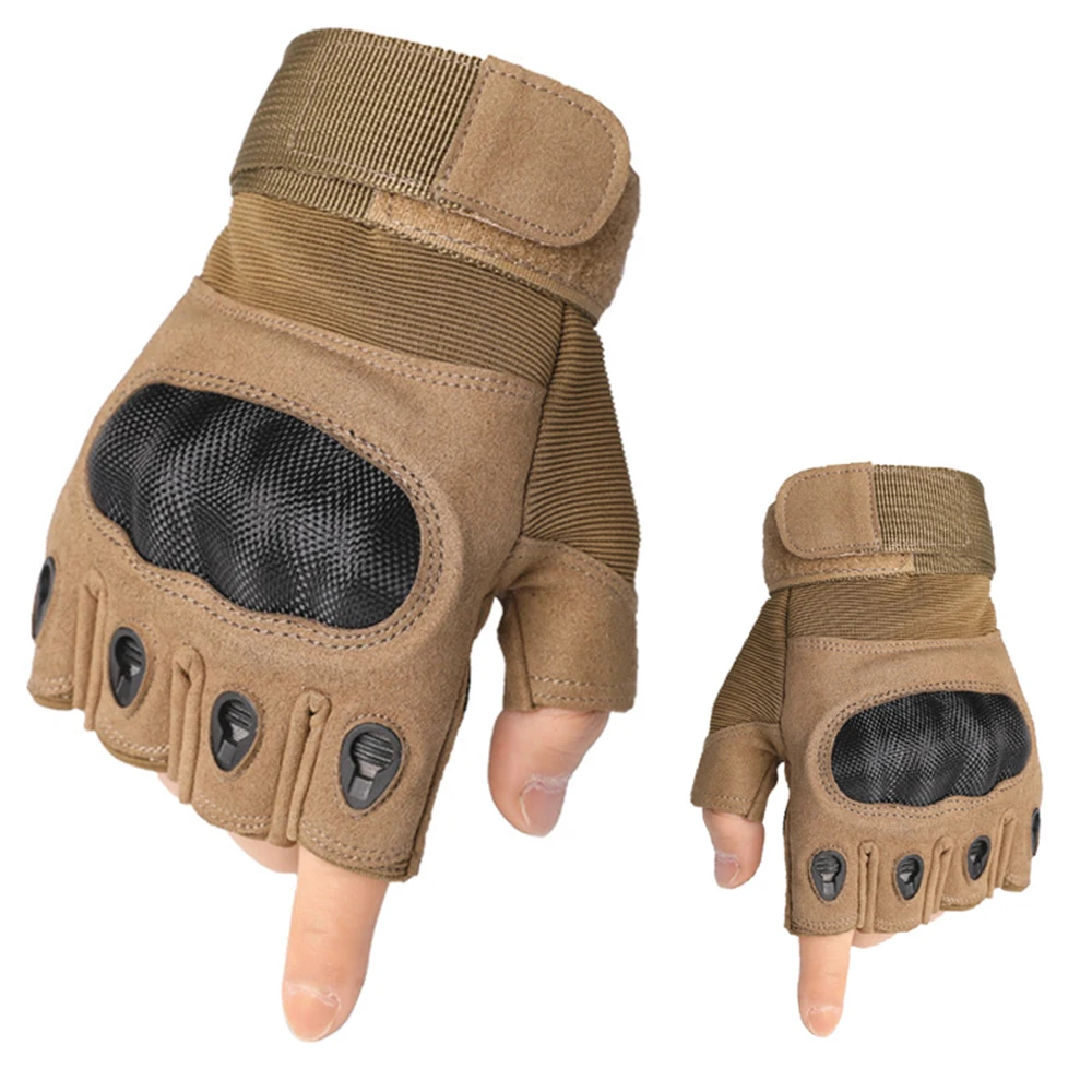 

Outdoor Tactical Gloves Military Hard Knuckle Mittens Half Finger Gloves Cycling Training Hunting Working CS Gaming Gloves