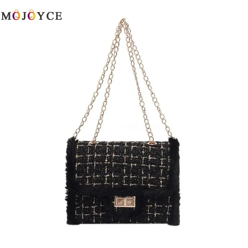 Luxury Brand Twill Chain Sling Flap Women Messenger Bag Shoulder