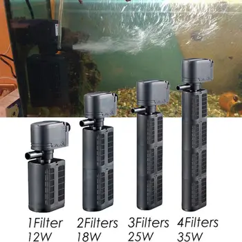 

12/18/25/35W Aquarium Filter Submersible Water Internal Submersible Power Pump For Fish Tank Oxygenation Biochemical Filtration