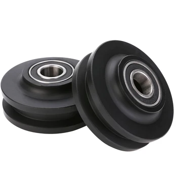 

2pcs/lot Black Sliding Barn Door Pulley Wheel Roller Pulley for Closet Cabinet Window Hardware accessory set
