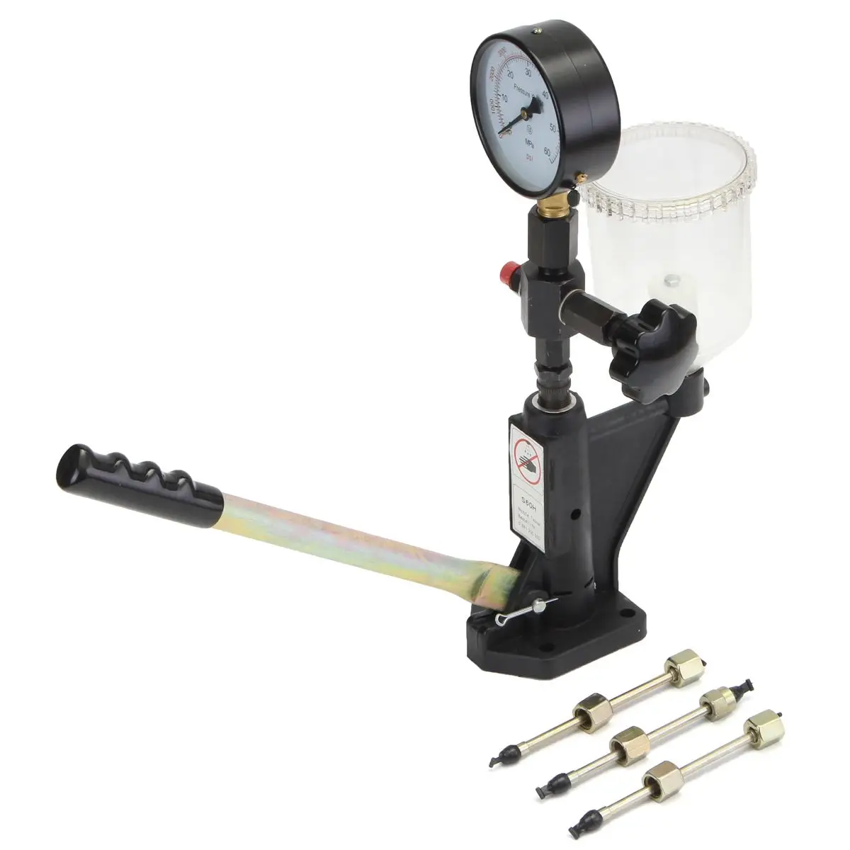 

0-400 BAR Common Rail Tool Fuel Injector Max 60 Mpa Nozzle Pop Pressure Tester Calibrator Dual Scale Gauge Diagnostic Metal