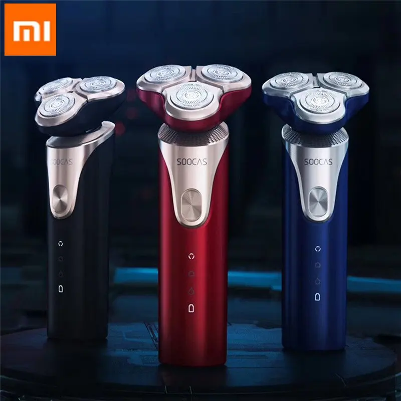 

New XIAOMI Original SOOCAS LINGLANG S3 Electric Shaver Wireless USB Charging 3 Cutter Head Smooth Veneer Waterproof Shaver Razor