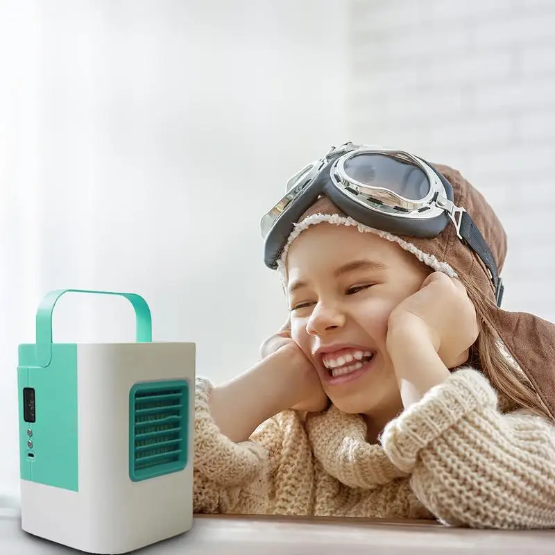 

Mini Air Cooler Mini Air Circulation Humidifier Fan Portable USB Rechargeable Air Conditioning Fan And Desktop Small Fan