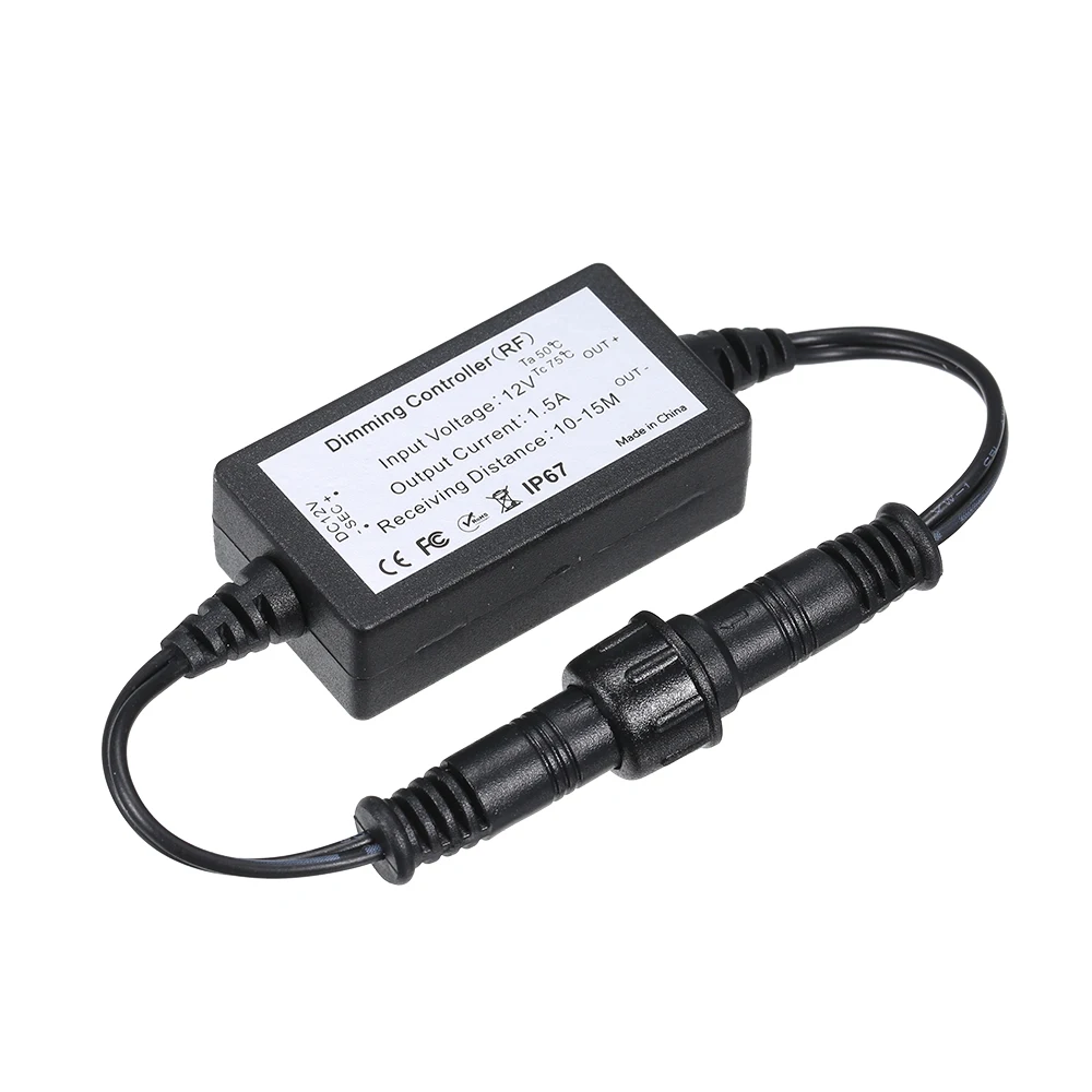 

IP67 Waterproof DC12V 15W Dimmer Modulator Kit with Remote Control Controller Portable Brightness Dimmable Deck Light