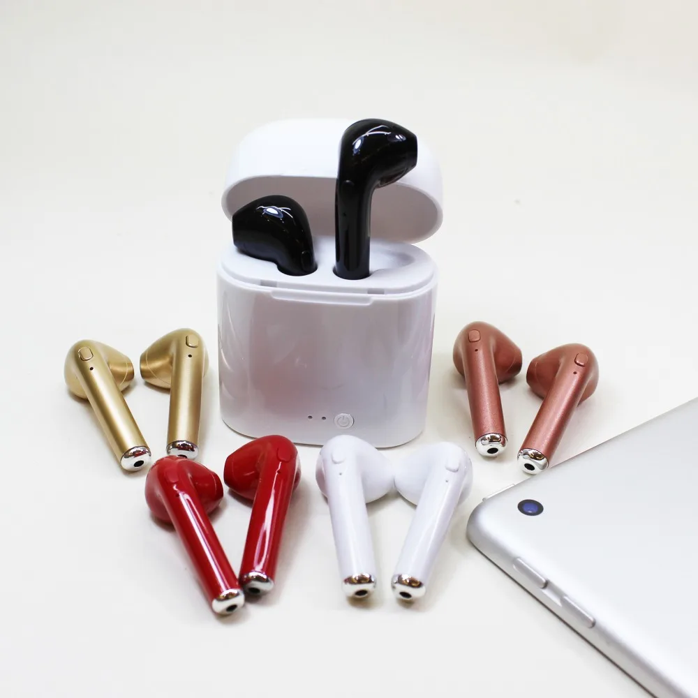 i7s bluetooth earphone Wireless In-Ear Earbuds With Charging Box For iphone X Samsung galaxy s6 xiaomi Headset i7s tws earphones