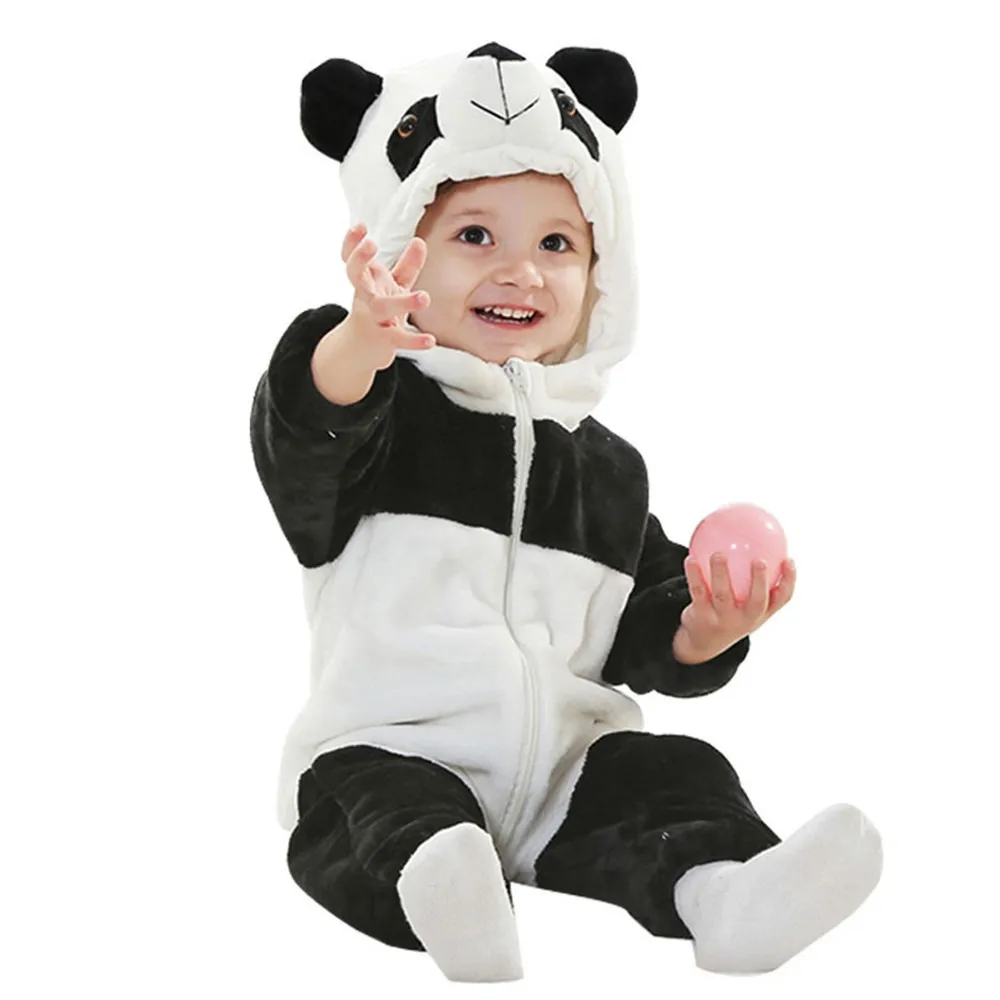

Infant Romper Baby Boys Girls Jumpsuit New born Bebe Clothing Hooded Toddler Baby Clothes Cute Panda Romper Baby Costumes