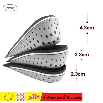 

1 Pair High Quality Men Women Orthopedic Height Increase Insoles Massaging Invisible Half Silicone Foot Pad Shoe Lift Feet Care