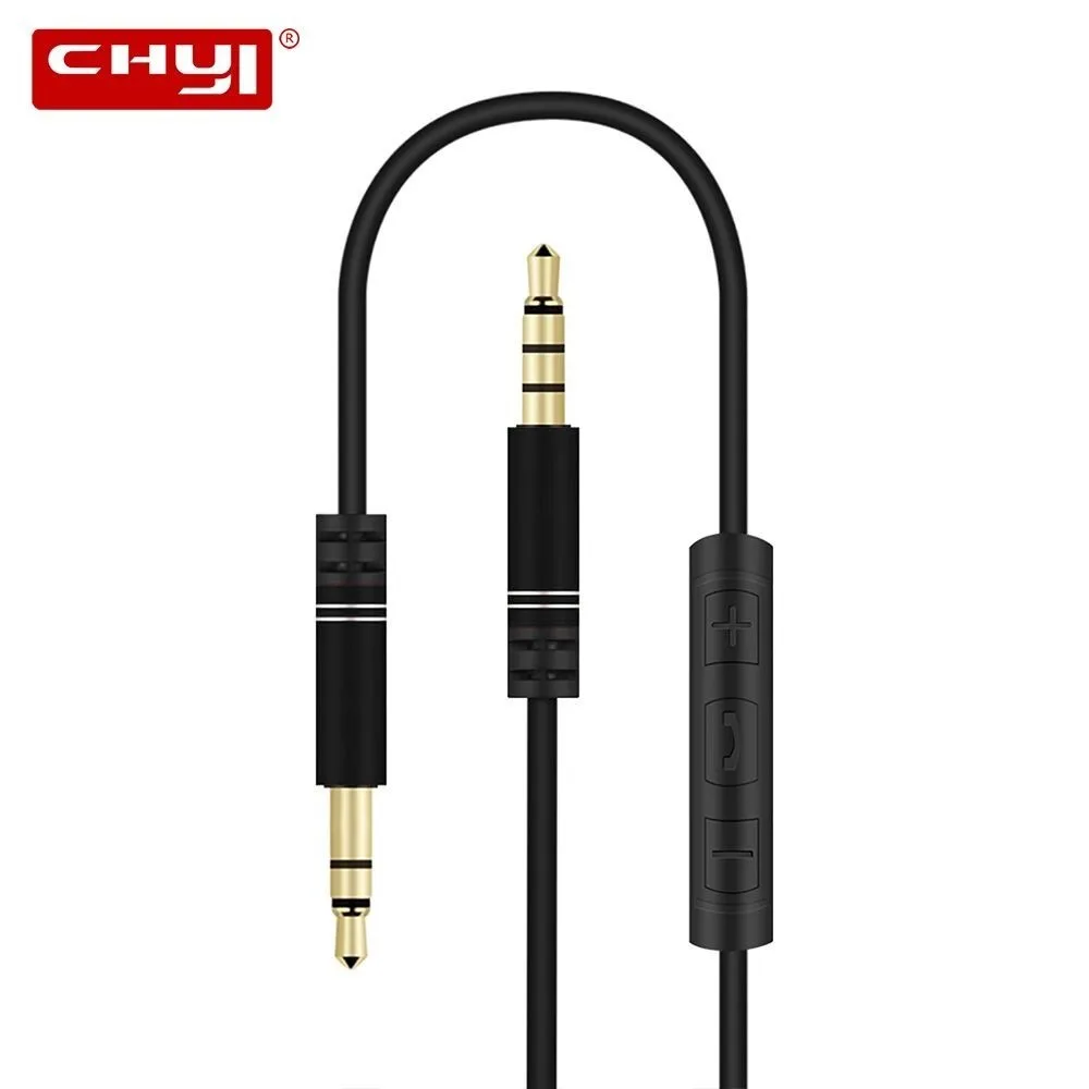 CHYI hot Audio Aux Cable with Mic Free Answer Volume Control Acoustics
