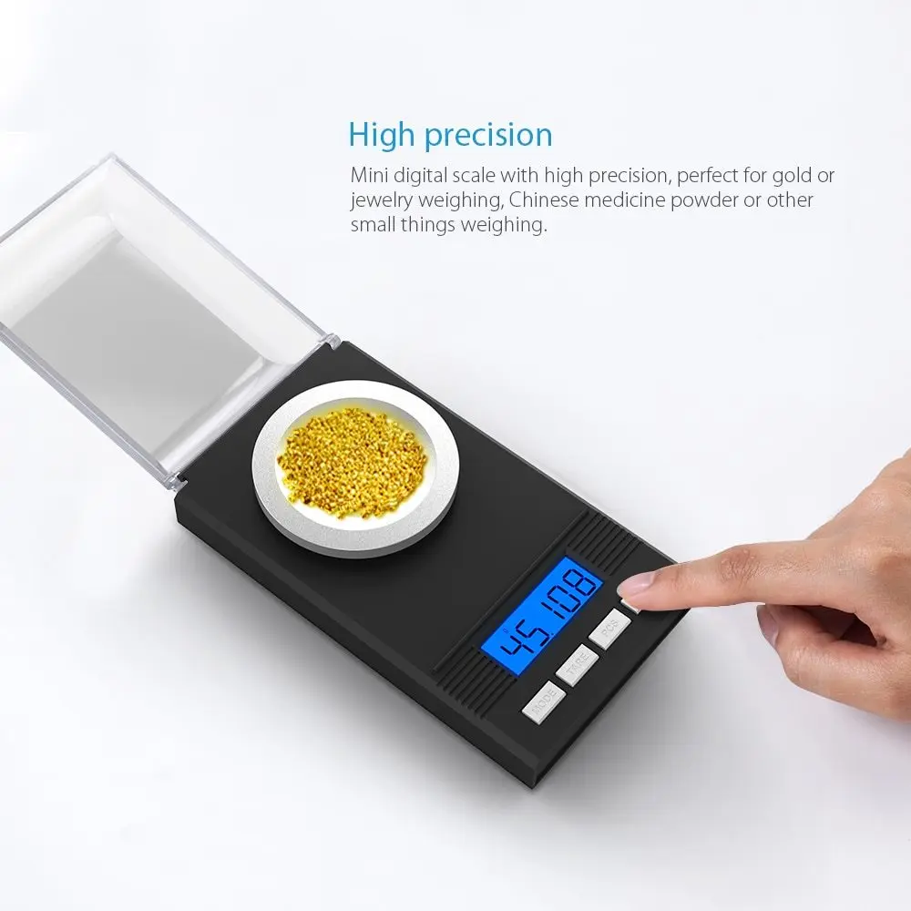 Mini Electronic Digital Scale 50g/0.001g Balance Scale Carat Scale Digital Weight With Calibration Weight Tweezer Weighing Pan Mini Electronic Digital Scale 50g/0.001g Balance Scale Carat Scale Digital Weight With Calibration Weight Tweezer Weighing Pan