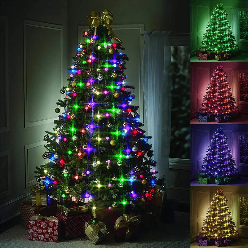 outdoor christmas tree string lights