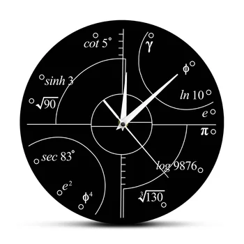 

Advanced Math Irrational Numbers Math Round Wall Clock Science Mathematical Wall Watches Personality Wall Home Decorative