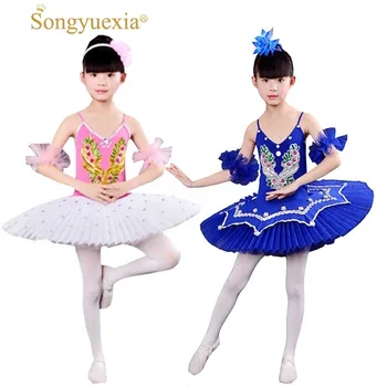 

SONGYUEXIA Children Ballet Tutu Skirt kid Swan professional ballet tutu Skirt Girl bailarina gymnastics leotard dress 4COLOR