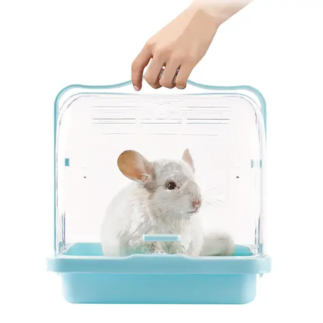 Hamster Cage House Portable Small Pet Guinea Pig Rabbit Outdoor Carrier Cage Habitat With Running Wheel Water Feeder Hamster Toy 2