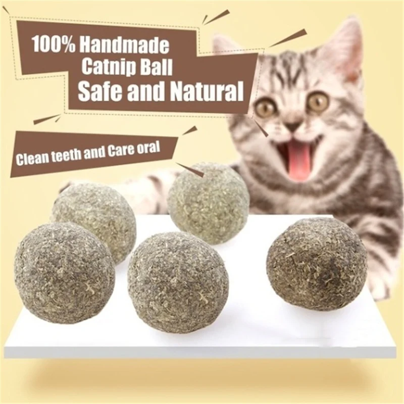

Hot Catnip Ball 100% NATURAL Pet Cat Toys Catnip Balls Healthy Funny Treats For Cats Kitten 2019 Newest Cat Toys 4cm in diameter