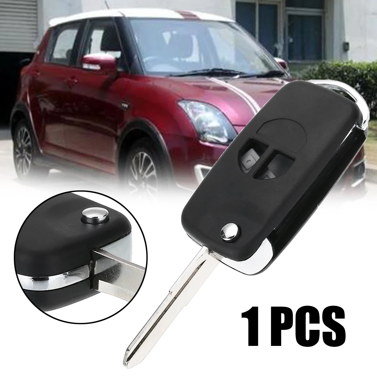 Для Suzuki Ignis Swift Grand Vitar 1 шт. 2 кнопки дистанционного ключа брелок чехол складной