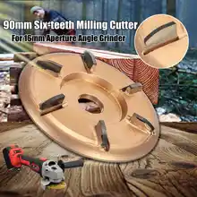 90 мм H16 копка шлифовальная машина дерево турбо плоская Деревообработка инструменты крепления Фрезерный резак инструмент для 16 мм Диафрагма угловая шлифовальная машина