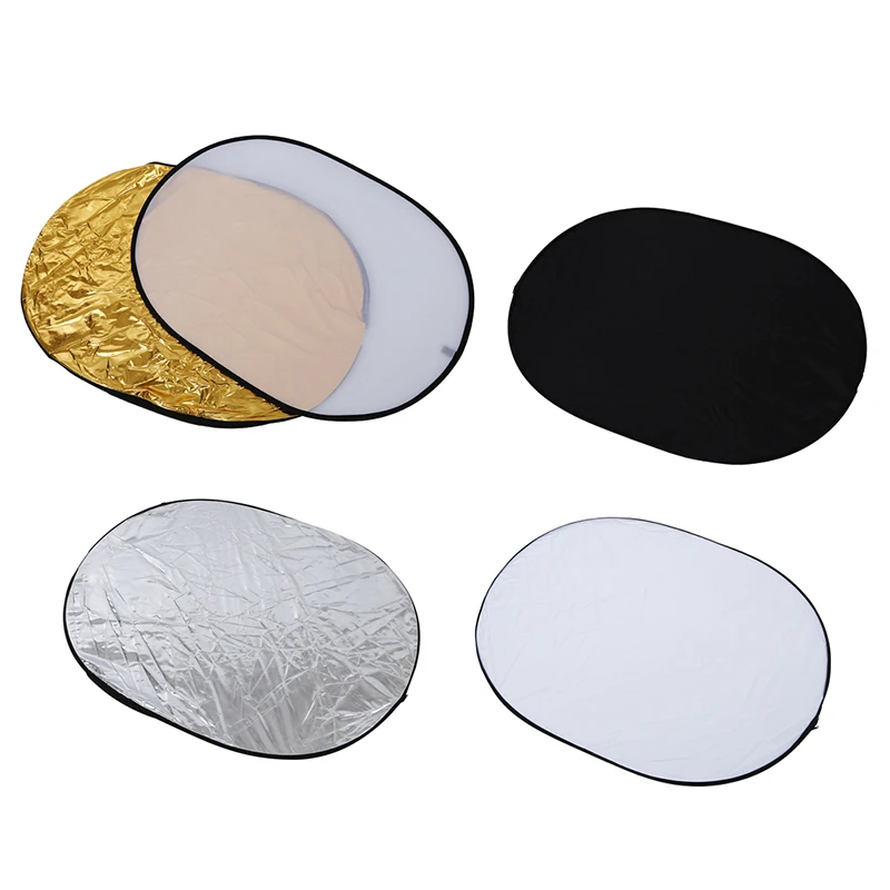 

5 in 1 collapsible reflector oval photo studio 90 x 120 cm (35 "x 47 ')