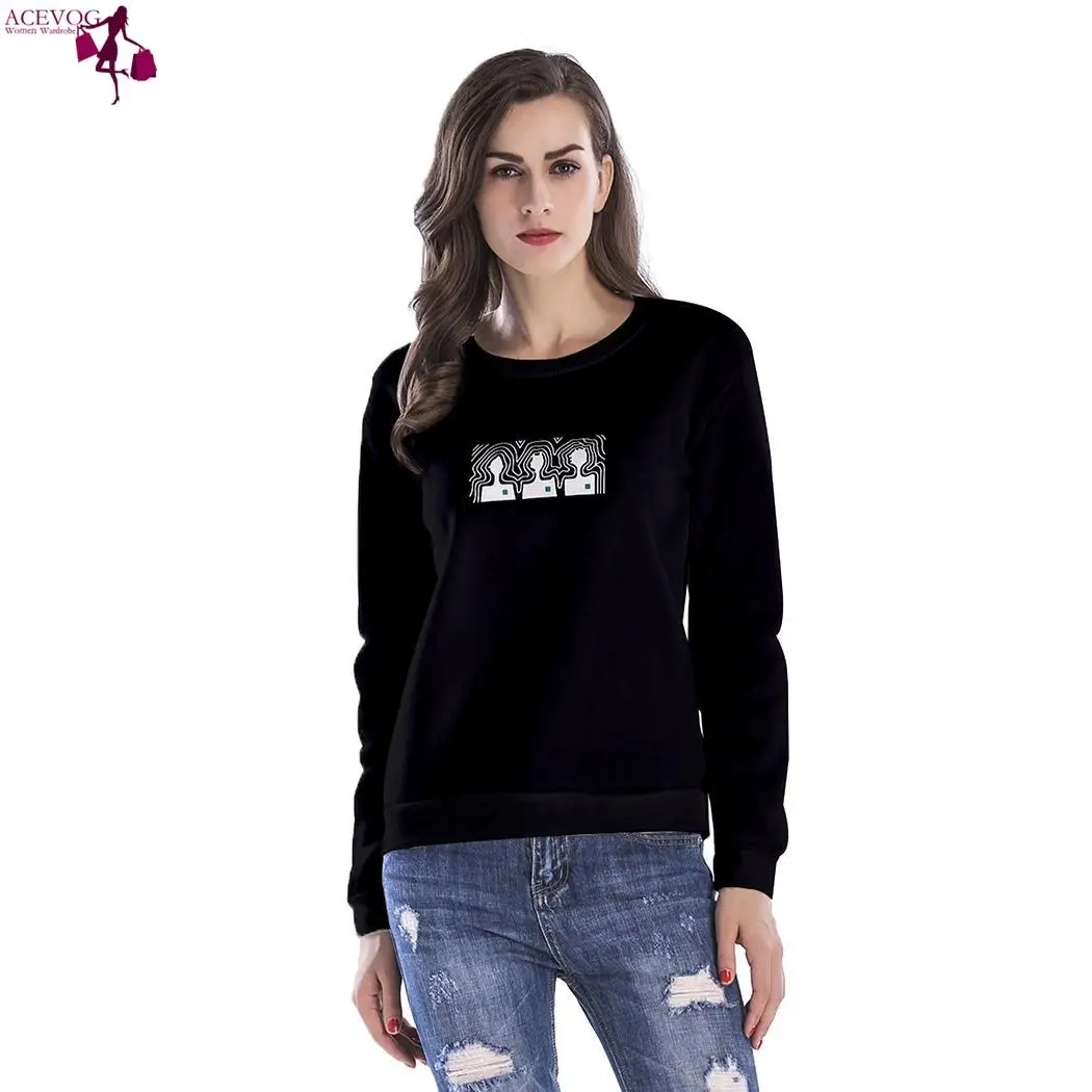 white sweatshirt print