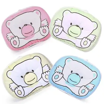 

Newborn Infant Baby Bear Pattern Pillow Sleeping Support Prevent Flat Head Cushion Plush Animal Shape Cute Soft Pillow