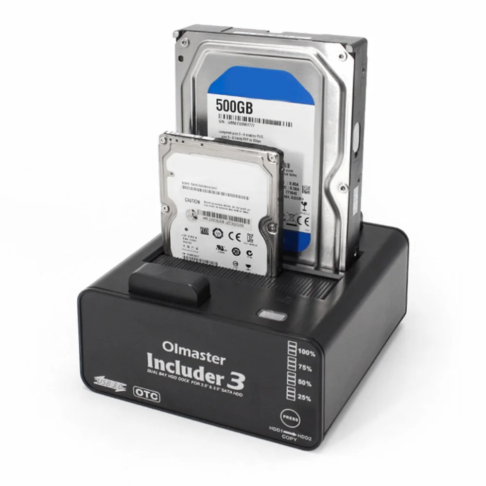 OIMASTER США Plug Dual Bay HDD док станция компактный внешний жесткий диск для 2 5 дюймов 3 SATA