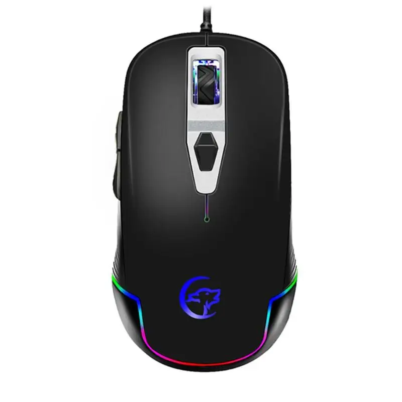 YWYT G827 игровая мышь 4800 dpi USB Проводная RGB подсветка 6 программируемых макро кнопок