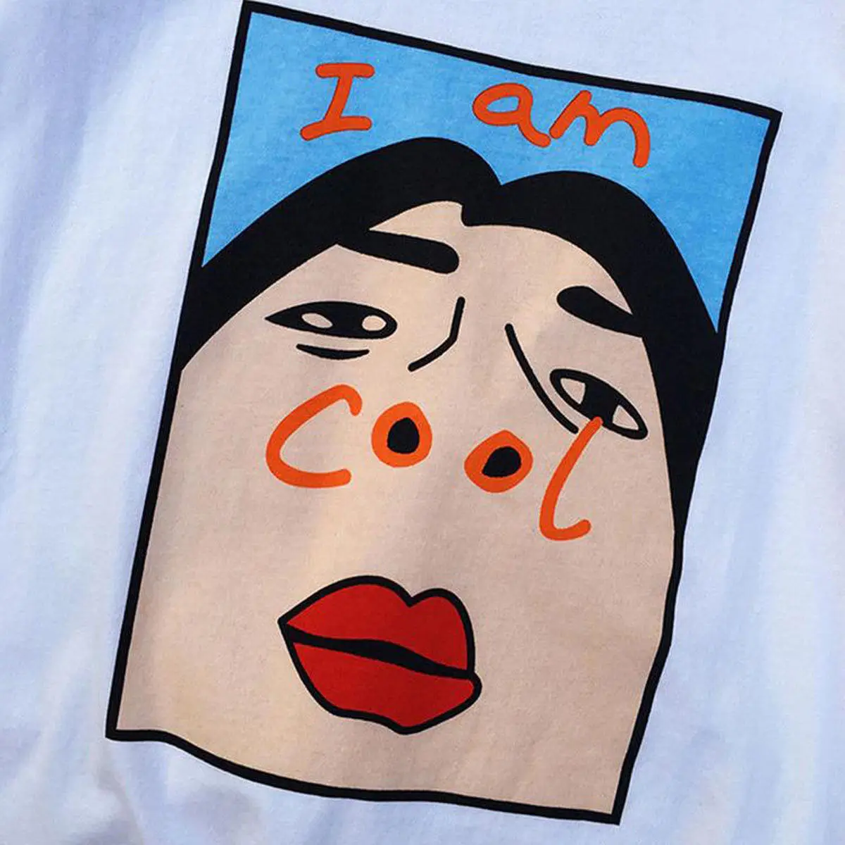 Фото Новинка 2019 женские свободные футболки с надписью I am cool и коротким рукавом модные Новинка 2019 женские свободные футболки с надписью I am cool и коротким рукавом модные