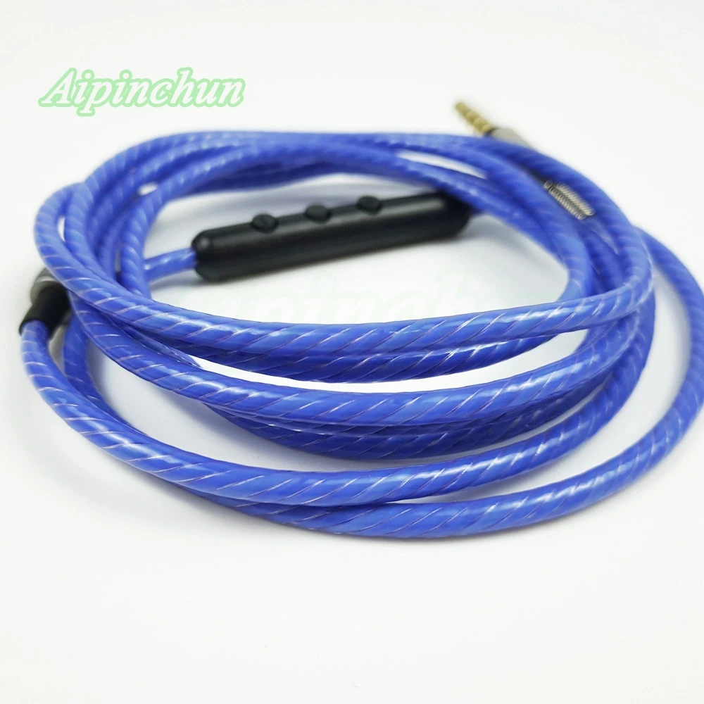 Синий Сменный кабель для наушников для Sennheiser импульса 1,0 2,0 Наушники-вкладыши гарнитура