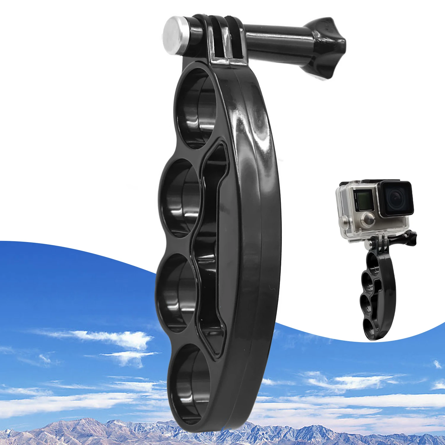 

Gosear Selfie Mount Ring Finger Grip Bracket Monopod for Gopro Go Pro Hero 5 4 3 2 Xiaomi Yi II 4K SJ Cam SJ4000 Eken H9 Camera