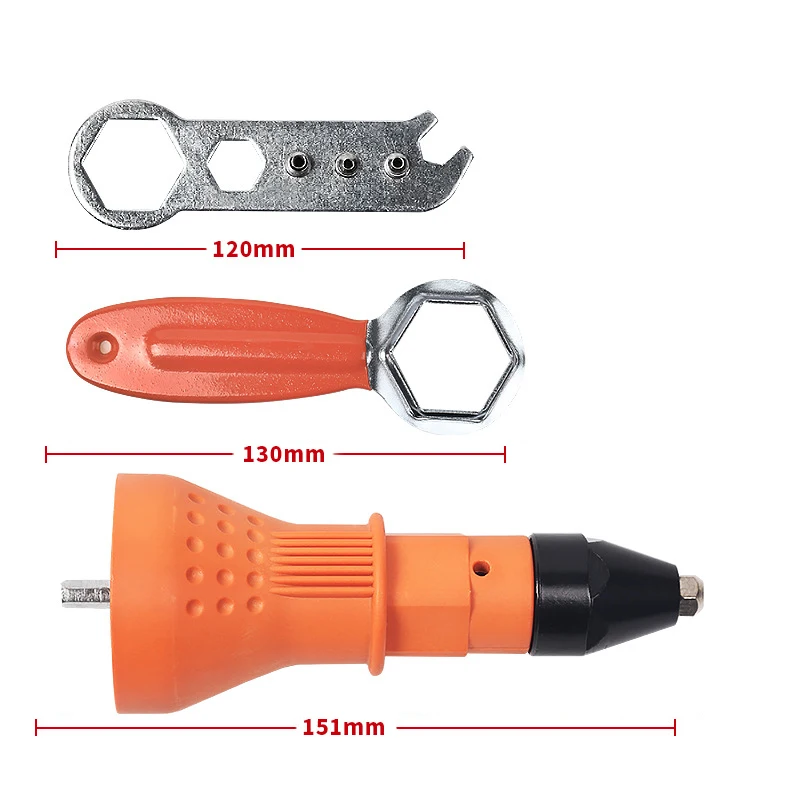 

Cordless Rivet Drill Adapter Electric Riveter Insert Nut Conversion Head Kit
