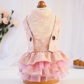 

2019 Spring Dog Dress Knit Shirt Breathable Pet Skirt Puppy Cat Clothes Wedding Princess Dresses Costumes For Small Dogs 20A