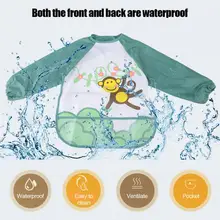 Нагрудники печатных мультфильм Водонепроницаемый нагрудник для новорожденных отрыжка ткань передник для кормления младенца верхней одежды