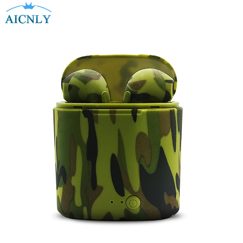 New Best I7s Wireless Bluetooth In-ear Earphone Sport Business Stereo Bass Headset Earbuds With Charging Box For phone Samsung