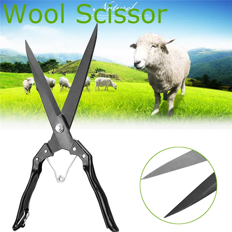 

30cm/12inch Sheep Shearing Hand Shear Scissors Steel Black Handle Cutters Animal Clipper Gardening Pruning Shear Wool Scissors