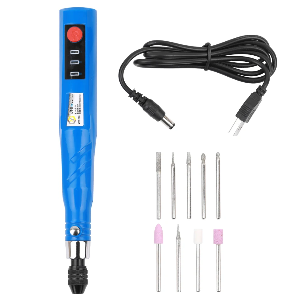 

Mini Portable Adjustable Speed Die Grinder USB Rechargeable Electric Grinding Polishing Engraving Pen with USB Cable
