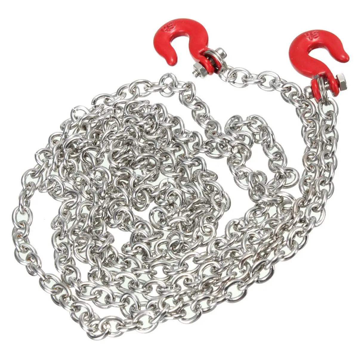 

145cm Scale Trailer Rope Chain With Coupler Climbing Hook Towing Rope for 1/10 Scale Models SCX10 AX10 RC Crawler Truck