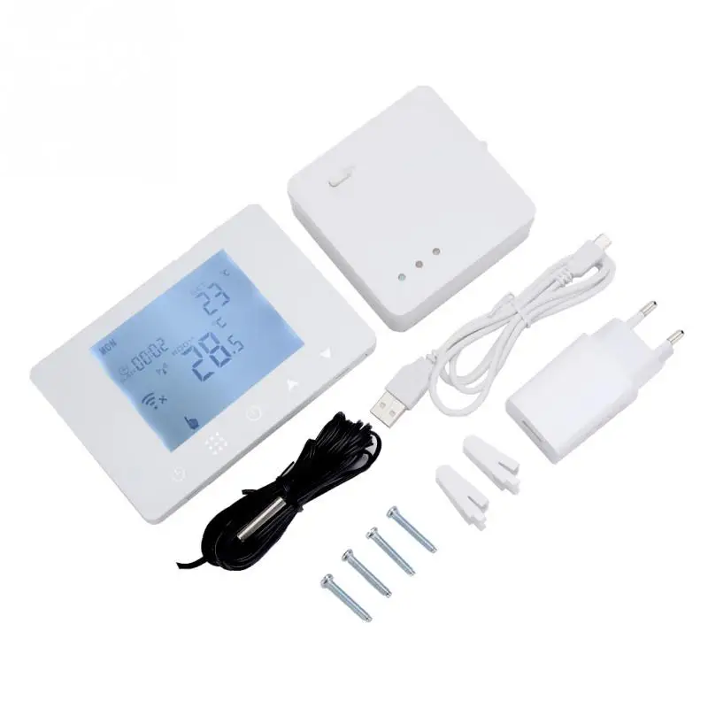 

WiFi Smart Thermostat Temperature Controller for Water/Electric floor Heating Work Water Heating System Programmable Thermostat
