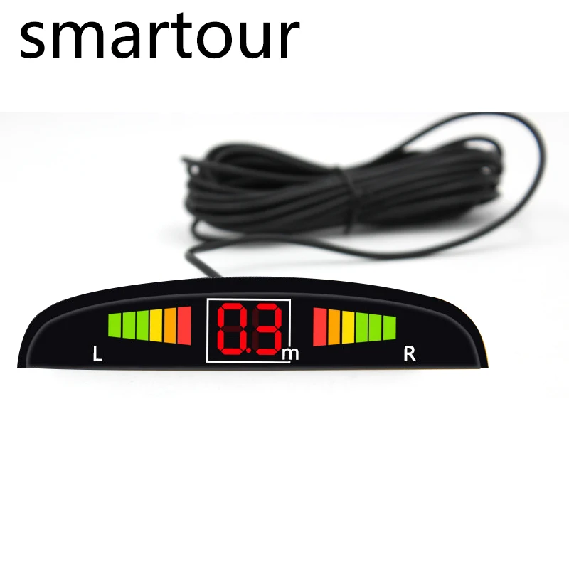 Smartour Viecar Car LED Parking Sensor Kit 4 Sensors 22mm Backlight Display Reverse Backup Radar Monitor System 12V 