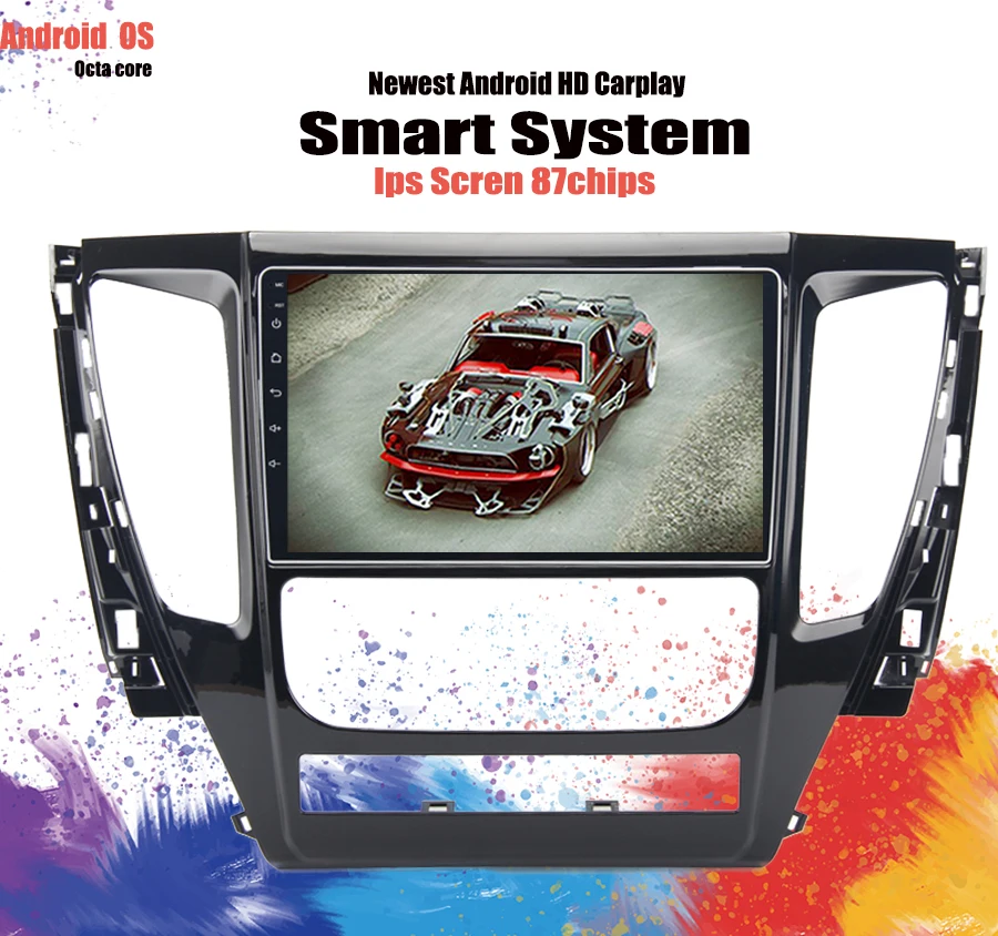 

9 inch android 9.1 car dvd player for Mitsubishi Pajero V97 V93 Sport 2017-2019 GPS car radio video Multimedia player Carplay
