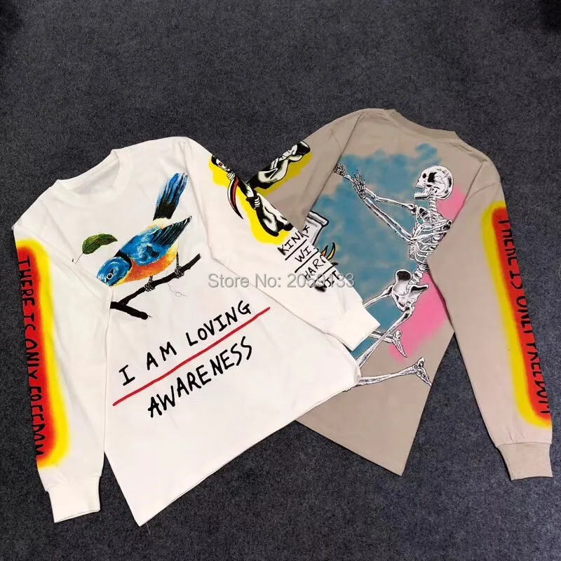 Kanye West Kids/мужская толстовка с круглым вырезом и граффити в стиле хип хоп Новое