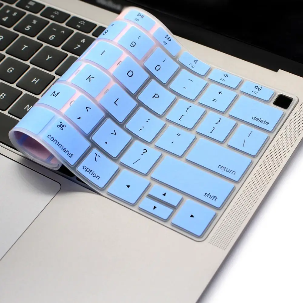 Красочная мягкая силиконовая крышка клавиатуры для MacBook New Air 13 с Retina & Touch ID A1932