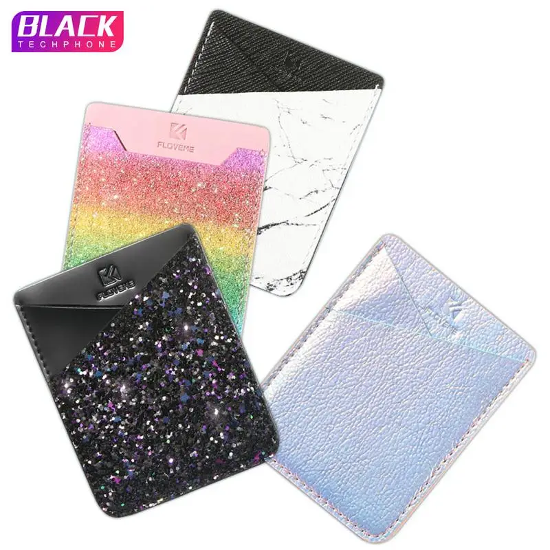 

Floveme Card Holder Sticker Mobile Phone Wallet Credit Card Pocket Sticker Back Cover Phone Pouch Case For Cell Phone Lycra