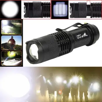 

Q5 LED Flashlight Torch Mini Telescopic Zoom 3 Modes Adjustable Focus Torch High Brightness Defender Flashlight for Outdoor