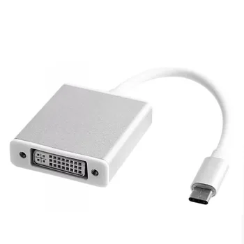 

10pcs/lot CY USB 3.1 Type-C USB-C to DVI 1080p Adapter Cable for Laptop Monitor Silver Color